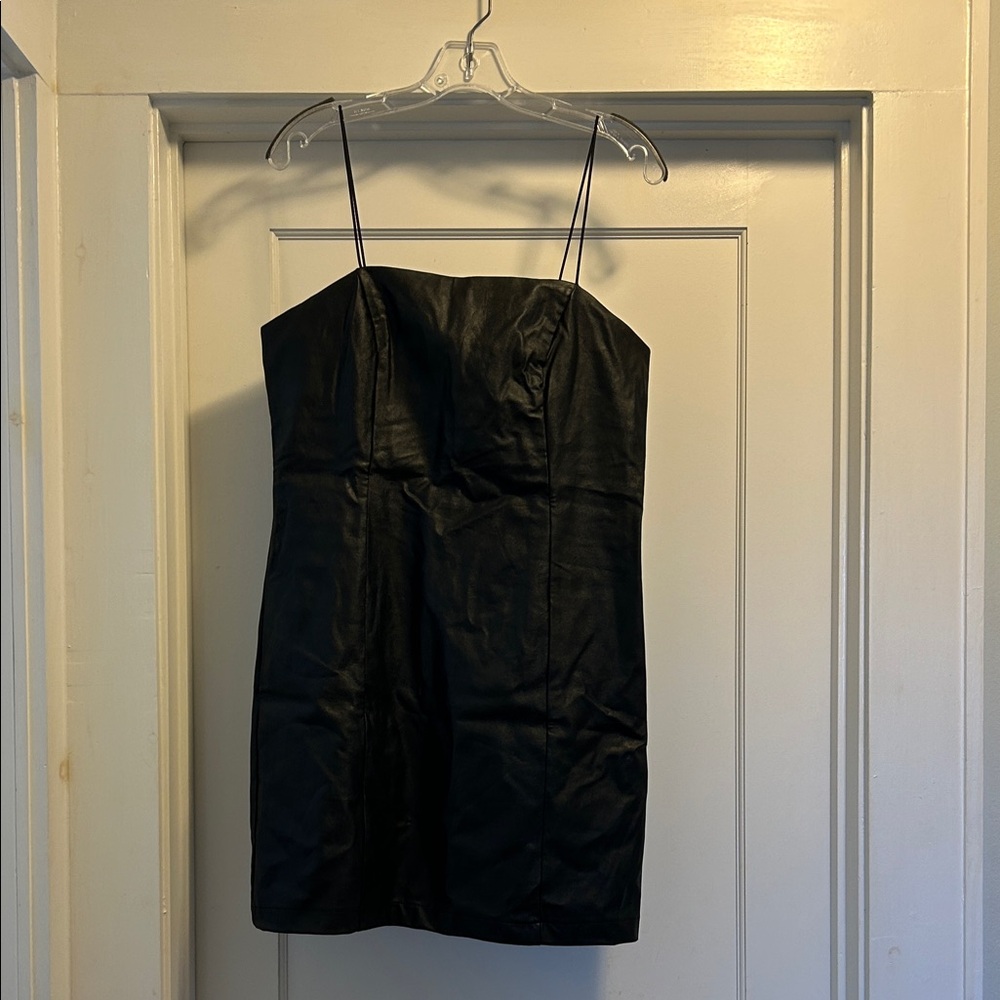 Wild Fable Black Faux Leather Women’s Mini Dress - Size Large, NWT